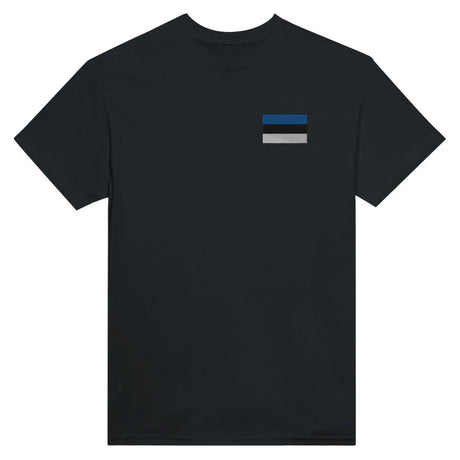 T-shirt drapeau de l’estonie en broderie - pixelformaflag