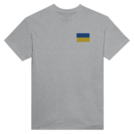 T-shirt drapeau de l’ukraine en broderie - pixelformaflag