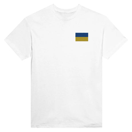 T-shirt drapeau de l’ukraine en broderie - pixelformaflag