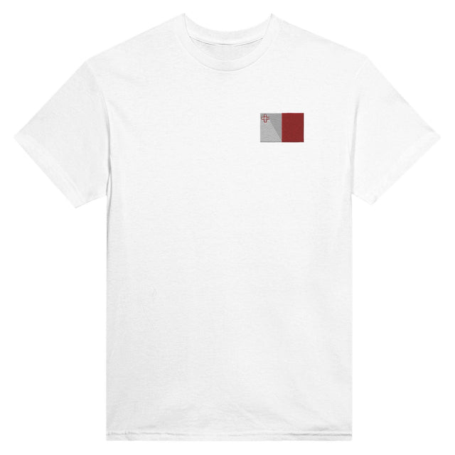 T-shirt Drapeau de Malte en broderie - Pixelforma