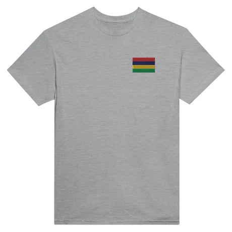 T-shirt Drapeau de Maurice en broderie - Pixelforma 