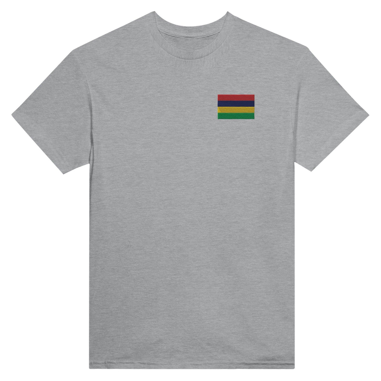 T-shirt Drapeau de Maurice en broderie - Pixelforma
