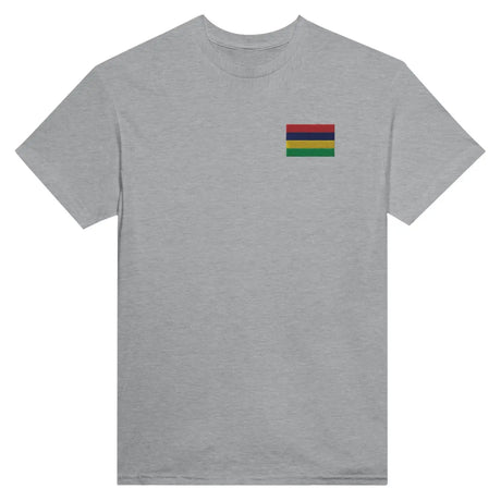 T-shirt drapeau de maurice en broderie - pixelformaflag