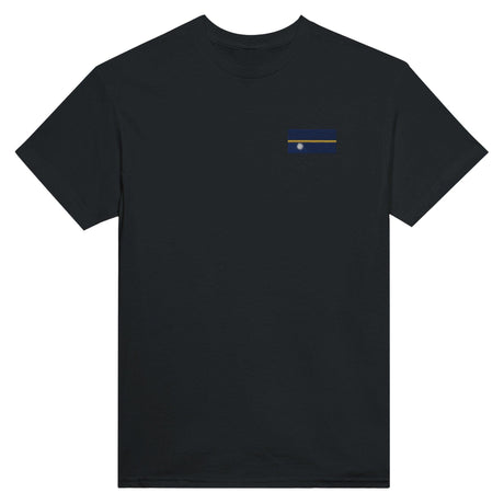 T-shirt Drapeau de Nauru en broderie - Pixelforma 