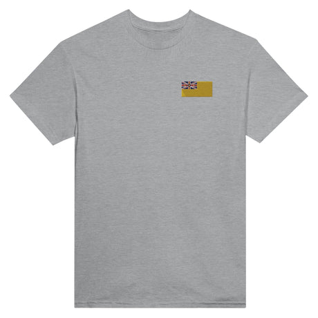 T-shirt Drapeau de Niue en broderie - Pixelforma 