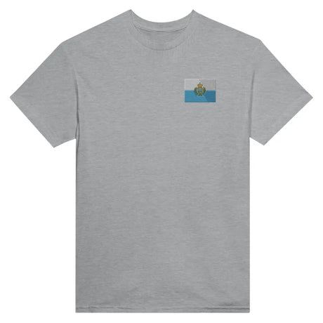 T-shirt Drapeau de Saint-Marin en broderie - Pixelforma 