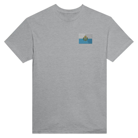 T-shirt drapeau de saint-marin en broderie - pixelformaflag