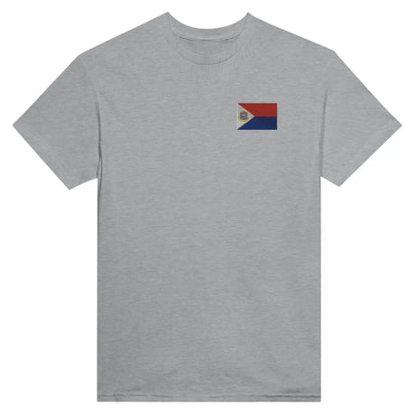 T-shirt Drapeau de Saint-Martin en broderie - Pixelforma 