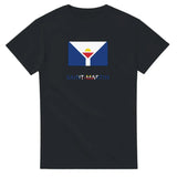 T-shirt drapeau de saint-martin en texte - pixelforma