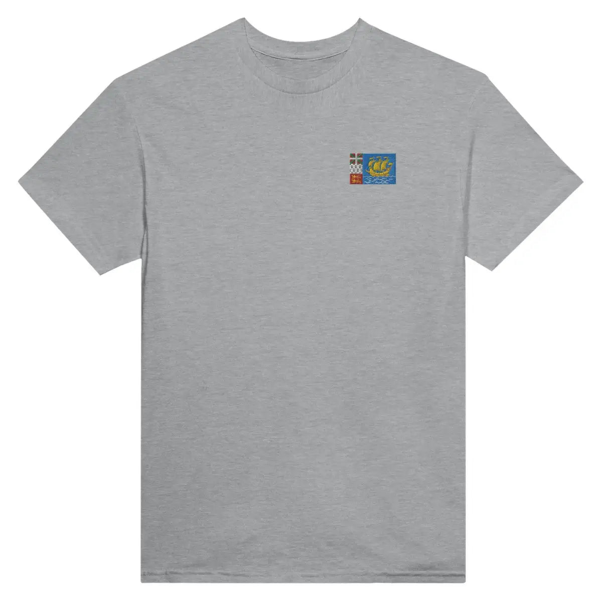 T-shirt Drapeau de Saint-Pierre-et-Miquelon en broderie - Pixelforma 