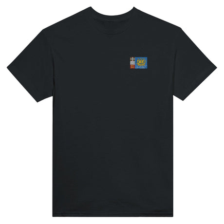 T-shirt Drapeau de Saint-Pierre-et-Miquelon en broderie - Pixelforma 