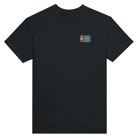 T-shirt drapeau de saint-pierre-et-miquelon en broderie - pixelformaflag