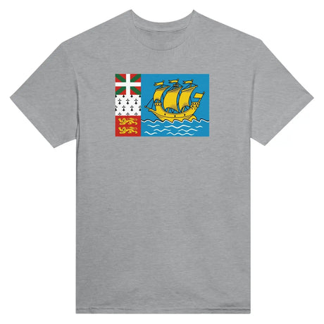 T-shirt drapeau de saint-pierre-et-miquelon - pixelformaflag