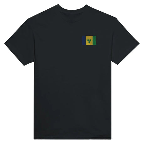 T-shirt drapeau de saint-vincent-et-les-grenadines en broderie - pixelformaflag