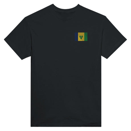 T-shirt Drapeau de Saint-Vincent-et-les-Grenadines en broderie - Pixelforma 