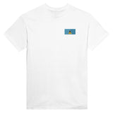 T-shirt Drapeau de Sainte-Lucie en broderie - Pixelforma