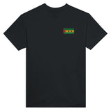 T-shirt Drapeau de Sao Tomé-et-Principe en broderie - Pixelforma