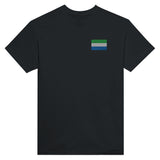 T-shirt Drapeau de Sierra Leone en broderie - Pixelforma