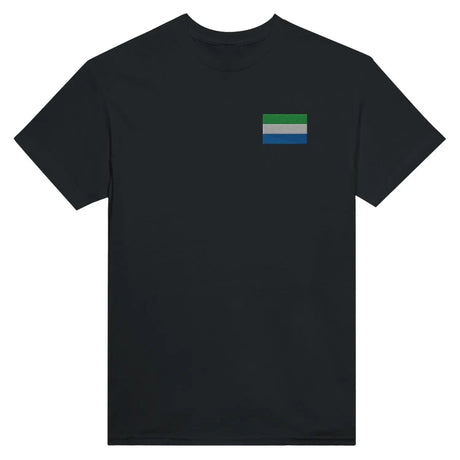 T-shirt drapeau de sierra leone en broderie - pixelformaflag