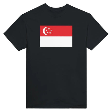 T-shirt drapeau de singapour - pixelformaflag