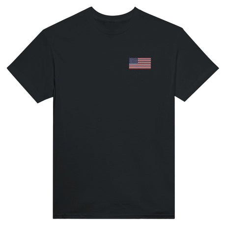 T-shirt Drapeau des États-Unis en broderie - Pixelforma 