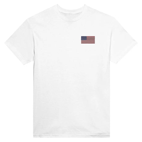 T-shirt drapeau des états-unis en broderie - pixelformaflag