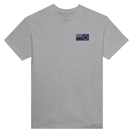 T-shirt Drapeau des îles Cook en broderie - Pixelforma 