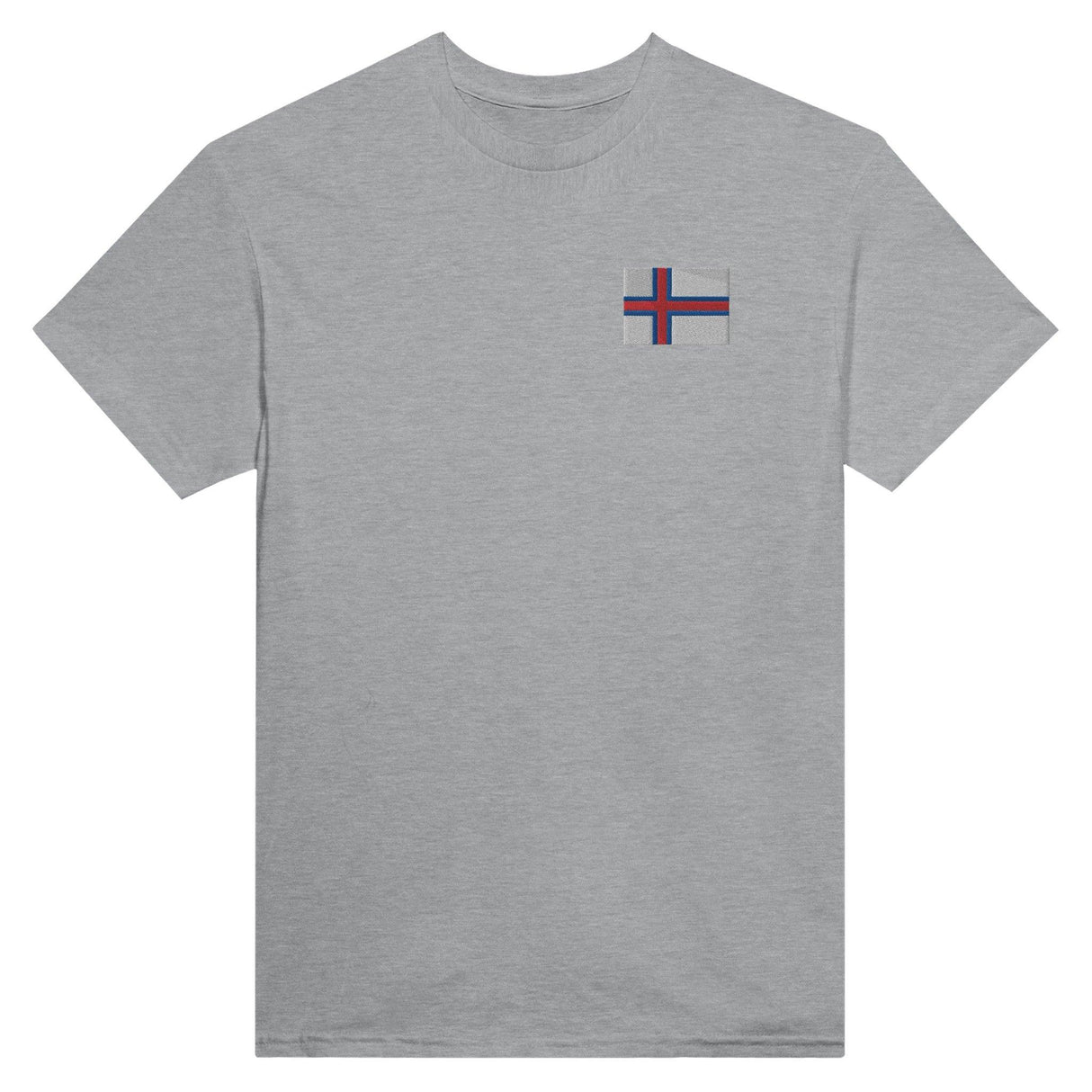 T-shirt Drapeau des îles Féroé en broderie - Pixelforma