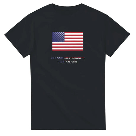 T-shirt drapeau des îles mineures éloignées des états-unis en texte - pixelforma