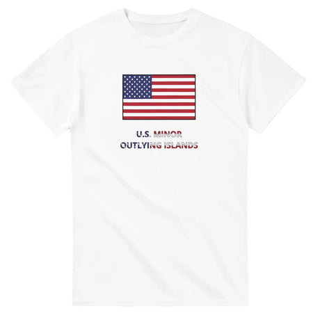 T-shirt drapeau des îles mineures éloignées des états-unis texte - pixelforma