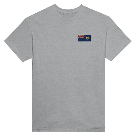 T-shirt drapeau des îles turques-et-caïques en broderie - pixelformaflag