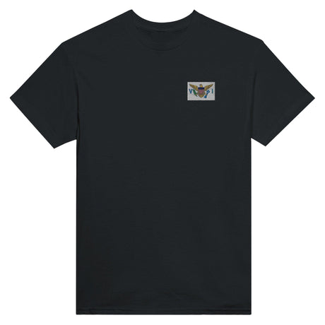 T-shirt Drapeau des Îles Vierges des États-Unis en broderie - Pixelforma 