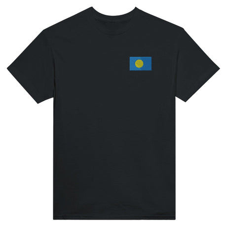 T-shirt Drapeau des Palaos en broderie - Pixelforma