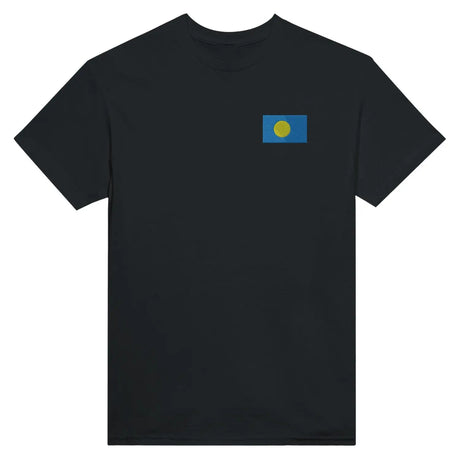 T-shirt drapeau des palaos en broderie - pixelformaflag