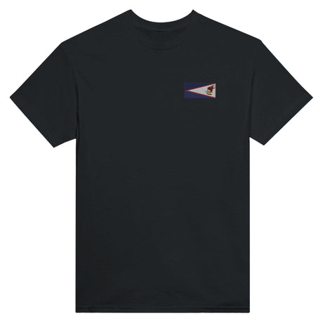 T-shirt Drapeau des Samoa américaines en broderie - Pixelforma 