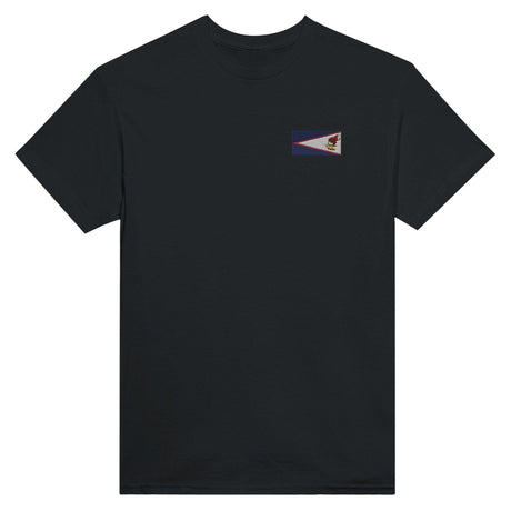 T-shirt Drapeau des Samoa américaines en broderie - Pixelforma