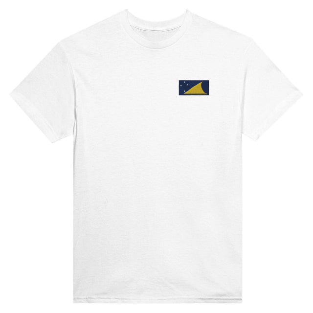 T-shirt Drapeau des Tokelau en broderie - Pixelforma