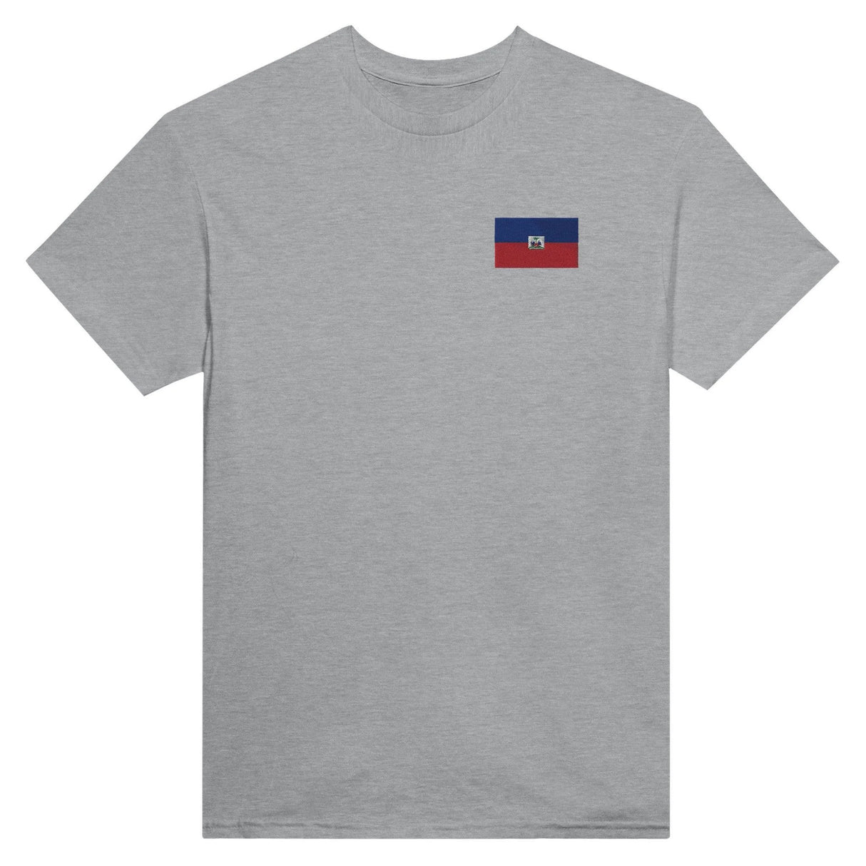 T-shirt drapeau d’haïti broderie couleur coton mélangé