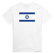 T-shirt drapeau d’israël brodé coton mélangé élégant
