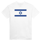 T-shirt drapeau d’israël brodé coton mélangé élégant