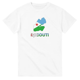 T-shirt drapeau djibouti en carte - pixelforma