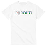 T-shirt drapeau djibouti en écriture - pixelforma