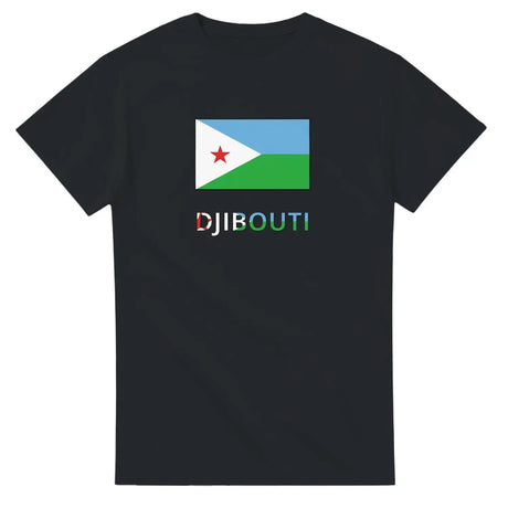 T-shirt drapeau djibouti en texte - pixelforma