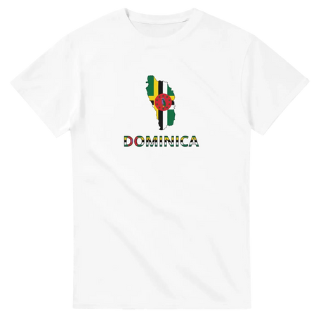 T-shirt drapeau dominique carte - pixelforma