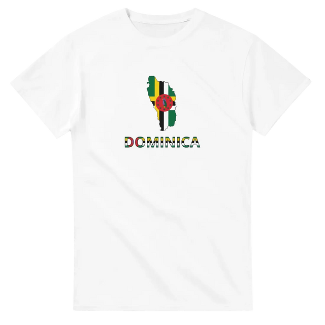 T-shirt drapeau dominique carte - pixelforma