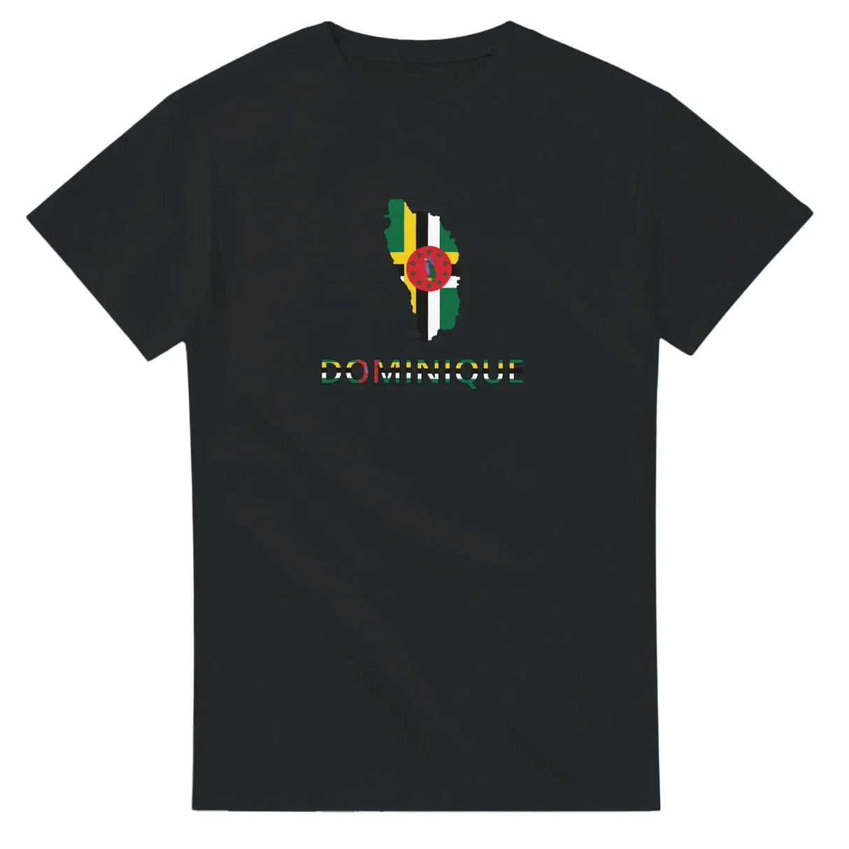 T-shirt drapeau dominique en carte - pixelforma