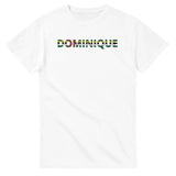 T-shirt drapeau dominique en écriture - pixelforma