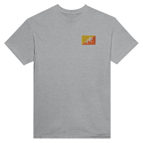 T-shirt Drapeau du Bhoutan en broderie - Pixelforma 