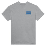 T-shirt Drapeau du Botswana en broderie - Pixelforma