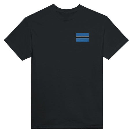 T-shirt Drapeau du Botswana en broderie - Pixelforma